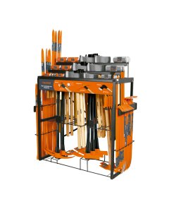 Rack Truper para herramientas de alto impacto México - Tecnología expositora patriótica para productos nacionales que destaca la fabricación local aumentando preferencia del consumidor (Clave 55159)