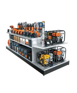 Mueble Exhibidor Truper con Bombas de Agua - Diseño Modular para Organización que Mejora Exhibición (Clave 56007)