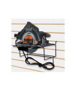 Rack Truper para sierra circular universal - Tecnología de soporte adaptable para herramientas eléctricas que permite exhibir múltiples marcas conservando su integridad (Clave 50336)