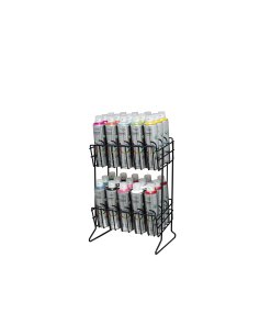 Rack Truper para 30 pinturas en aerosol - Tecnología de exhibición ordenada para pinturas especializadas que facilita la comparación visual de tonalidades disponibles (Clave 50329)