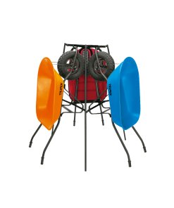 Rack Truper para 3 carretillas - Tecnología de exhibición compacta para equipos voluminosos que permite mostrar los productos manteniendo el acceso al pasillo (Clave 50056)