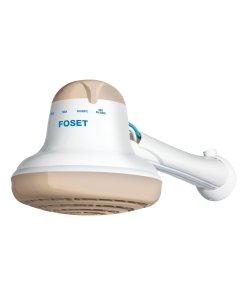 Regadera Eléctrica con 4 Temperaturas, 16.5 cm en Beige, Alta Resistencia y Funcionalidad, Clave 40240, FOSET