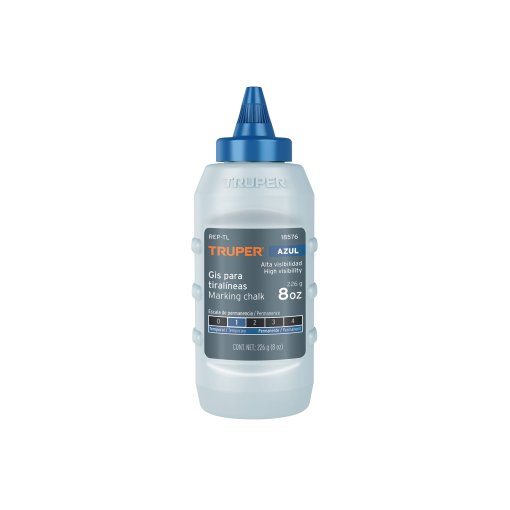 Gis Azul Truper para Tiralíneas 8 oz - Tecnología de Alta Visibilidad para Trazado en Construcción que Resiste Condiciones Climáticas Adversas (Clave 18576)