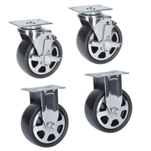 Juego de ruedas de 5" para gabinetes serie X, 4 piezas Urrea RGREF1