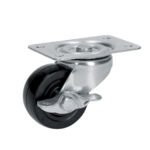 Rodaja de hule giratoria con freno 3" Surtek RH7B