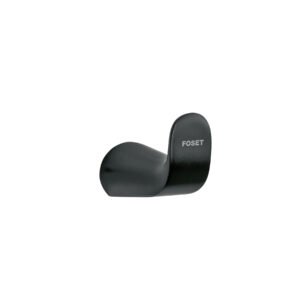 Gancho Sencillo para Toallas, Negro, FOSET RIVIERA, Diseño Funcional y Resistente para Instalaciones de Baño, FOSET Foset clave 44317