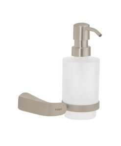 Dispensador de Jabón a Pared de Latón Satinado, Resistente y Duradero, Ideal para Baños y Cocina, Clave 45227, Foset Riviera