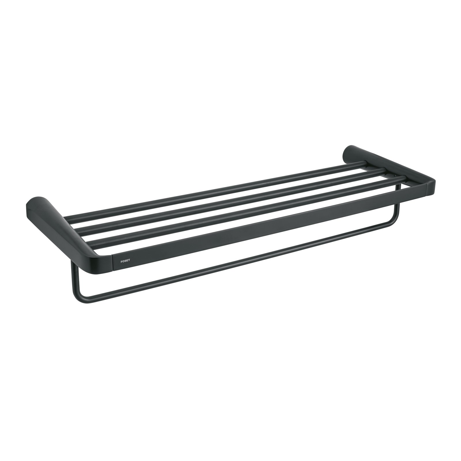 Repisa Portatoallas, Acabado Negro, Diseño Resistente y Moderno, Marca Foset Riviera, Clave 44288