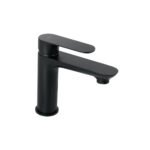 Monomando corto para lavabo, negro, FOSET RIVIERA