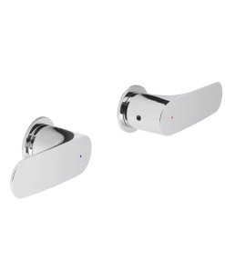 Juego de Manerales de Palanca para Regadera, Cromo, Estilo Duradero y Estético para Baños, Riviera Foset clave 45201