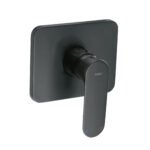 Monomando para regadera sin desviador, negro, FOSET RIVIERA