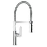 Monomando nariz flexible para fregadero, cromo,FOSET RIVIERA