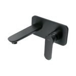 Monomando a pared para lavabo, negro, FOSET RIVIERA