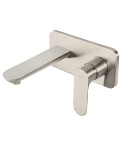 Monomando a Pared para Lavabo, Acabado Satín, Diseño Sofisticado y Resistente, Marca Foset Riviera, Clave 45178