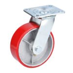 Rodaja de fierro con poliuretano rojo giratoria 6" Surtek RP15G