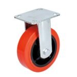 Rodaja de poliuretano rojo fija 4" Surtek RR10F