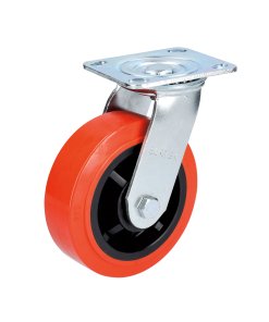 Rodaja de poliuretano rojo giratoria 4" Surtek RR10G