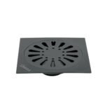 Resumidero cuadrado 6' x 6', acero inoxidable, negro, gota