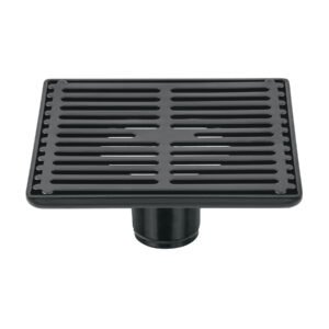 Resumidero cuadrado 6' x 6', acero inoxidable, negro, AQUA