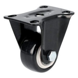 Rodaja de PVC negro con placa fija 2" Surtek RVN5F