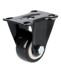 Rodaja de PVC negro con placa fija 2-1/2" Surtek RVN6F