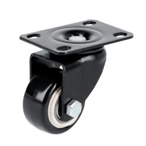 Rodaja de PVC negro con placa giratoria 2-1/2" Surtek RVN6G