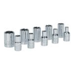 Juego de dados cuadro de 1/4", 6 puntas, en pulgadas, 10 piezas Surtek S05S