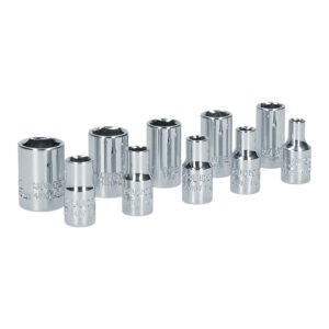 Juego de dados cuadro de 1/4", 6 puntas, en pulgadas, 10 piezas Surtek S05S