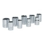 Juego de dados cuadro de 3/8" 6 puntas, métricos, 9 piezas Surtek S06M