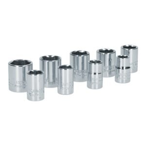 Juego de dados cuadro de 3/8" 6 puntas, métricos, 9 piezas Surtek S06M