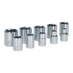 Juego de dados cuadro de 3/8" 6 puntas, en pulgadas, 10 piezas Surtek S06S