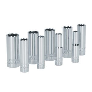 Juego de dados largos métricos cuadro de 1/4", 6 puntas, 9 piezas Surtek S13M