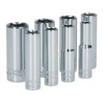 Juego de dados largos cuadro de 1/4", 6 puntas, en pulgadas, 8 piezas Surtek S13S