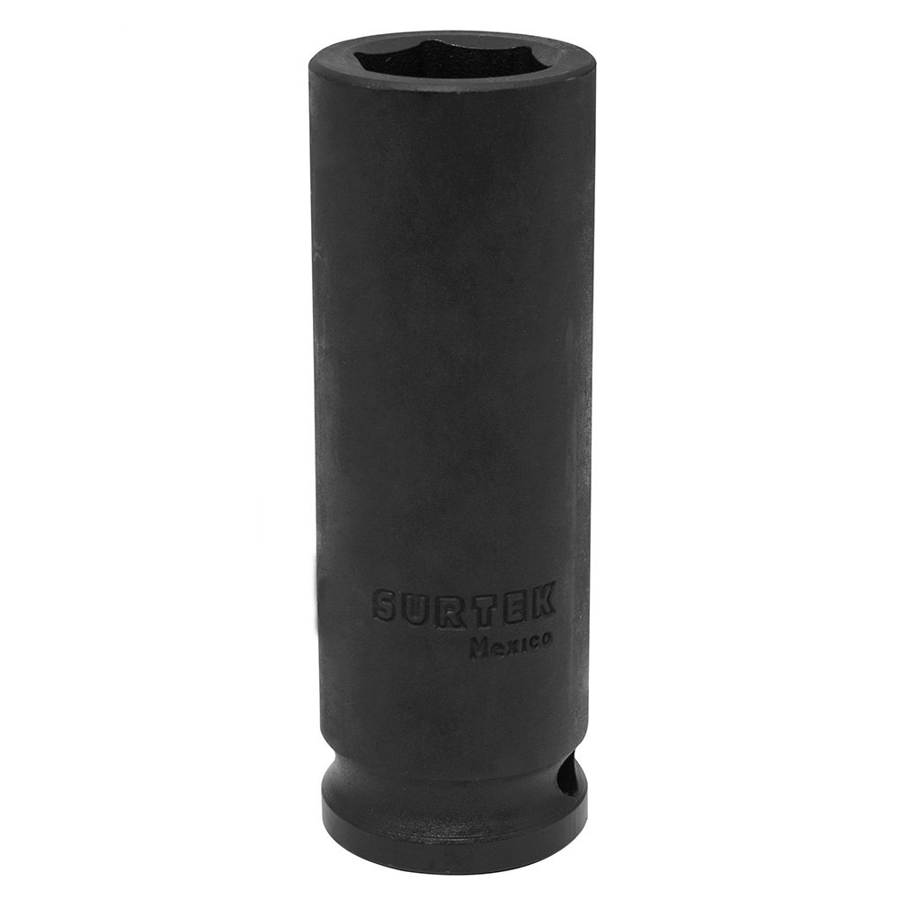 Dado de impacto largo cuadro de 1/2", 6 puntas, en pulgadas, 3/4" Surtek S7824HL