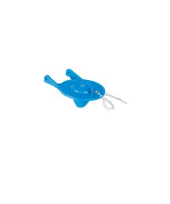 Sapo 3' para WC, PVC, Azul, Cadena Plástica, Alta Calidad y Durabilidad, Marca Foset, Clave 40172