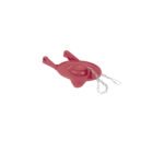 Sapo 3' para WC, silicona roja, cadena inoxidable, FOSET
