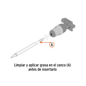Cincel hueco para acanalado SDS max 7/8' x 16', TRUPER
