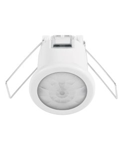 Sensor de movimiento Volteck empotrable para techo alcance 8 m - Tecnología de detección integrada para espacios profesionales que combina estética discreta con cobertura circular optimizada (Clave 48173)