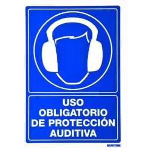 Señal "Uso obligatorio de protección auditiva" Surtek SES18
