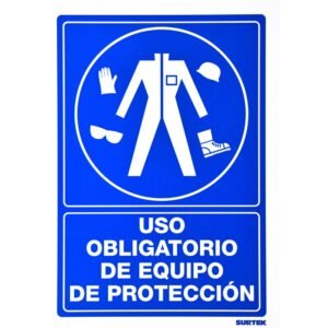 Señal "Uso obligatorio de equipo de protección" Surtek SES21