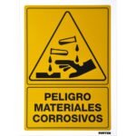 Señal "Peligro materiales corrosivos" Surtek SES29
