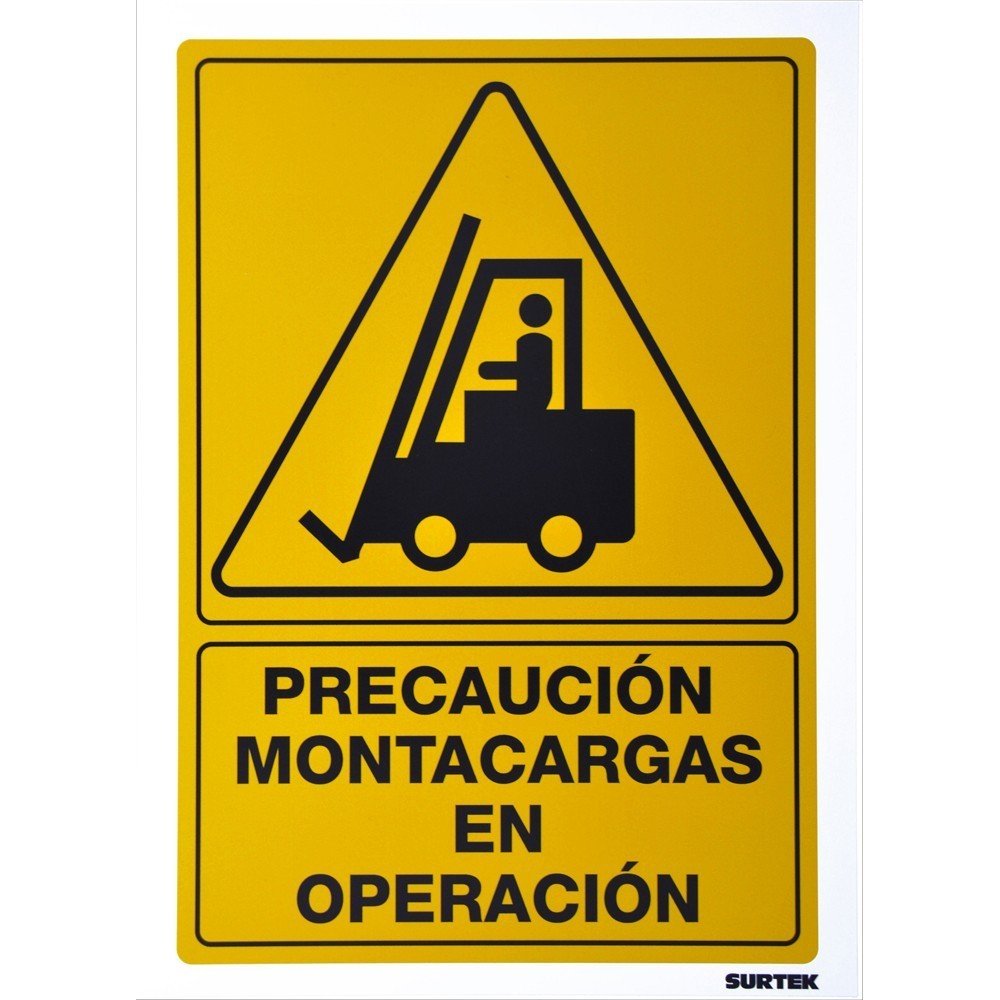 Señal "Precaución montacargas en operación" Surtek SES30