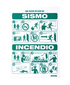 Señal "Sismo/incendio" Surtek SES49