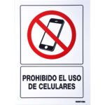 Señal "Prohibido el uso de celulares" Surtek SES51