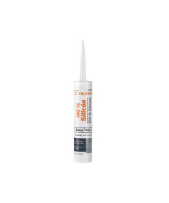 Sellador blanco Truper 100% silicón de 280 ml - Tecnología de impermeabilización total para aplicaciones diversas que garantiza barrera hermética contra humedad y filtraciones (Clave 17560)