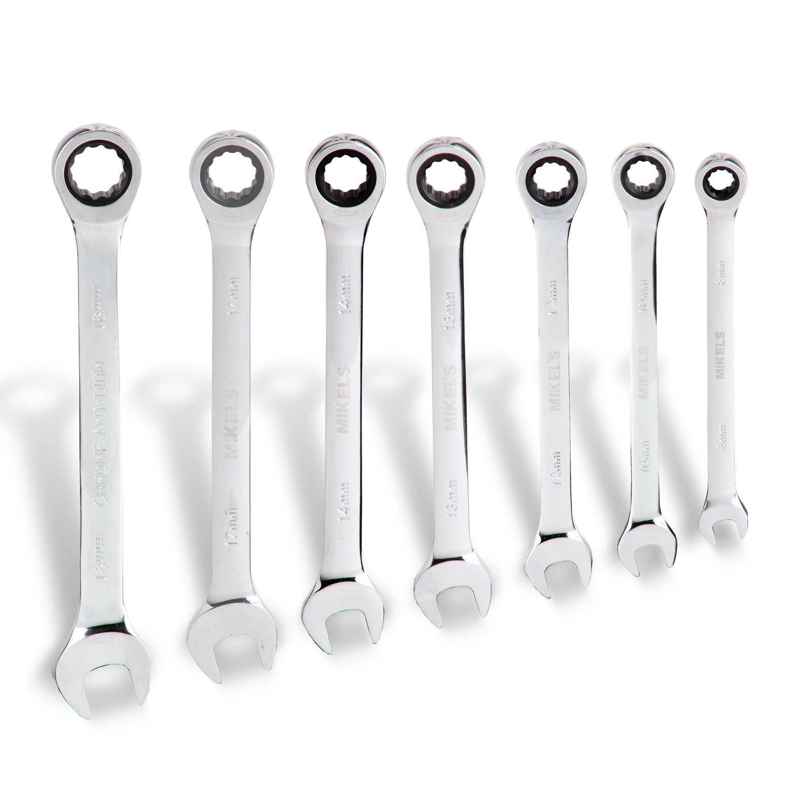 Llaves combinadas con matraca (set 7 pzas) MIKELS SLCM-7