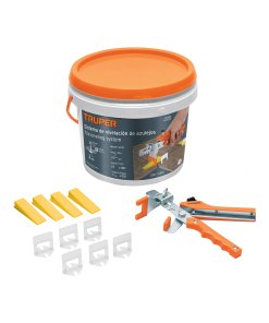 Sistema de Nivelación Truper para Azulejos - Tecnología de Cuñas de Ajuste que Garantiza Instalación Perfecta sin Desniveles (Clave 100515)