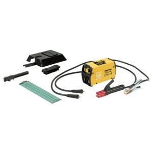 Mini soldadora inversora 130A, Bi-voltaje, 127/220V, versátil y eficiente para diversos trabajos, PRETUL clave 28156