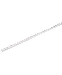 Cremallera Sencilla Blanca para Ménsulas Planas, Longitud de 1m, Material Resistente, Ideal para Instalaciones de Ménsulas, Clave 47710, Fiero