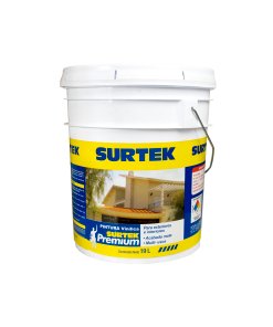 Cubeta de pintura vinílica premium 19 Lt color marfil Surtek SP10421